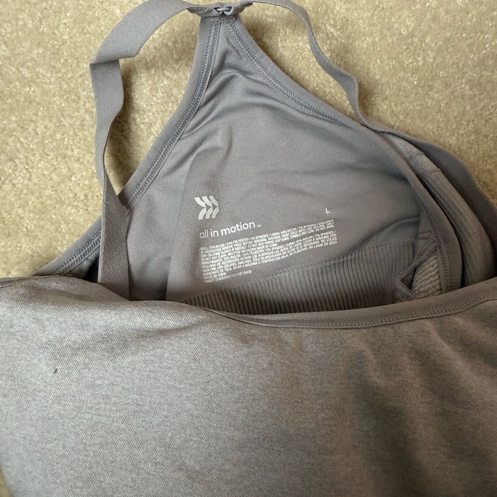 All in Motion Charcoal Sports Bra - Picture 3 of 3